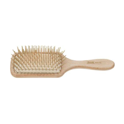 Janeke Wooden Paddle Brush – Anti-Static Beech Wood Brush for Long Hair & Extensions