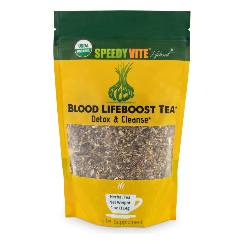 SpeedyVite® Blood LifeBoost® Tea | USDA Organic Herbal Cleansing Tea (4 oz / 8 oz / 28 Bags) | SpeedyVite® - FREE SHIPPING Tea