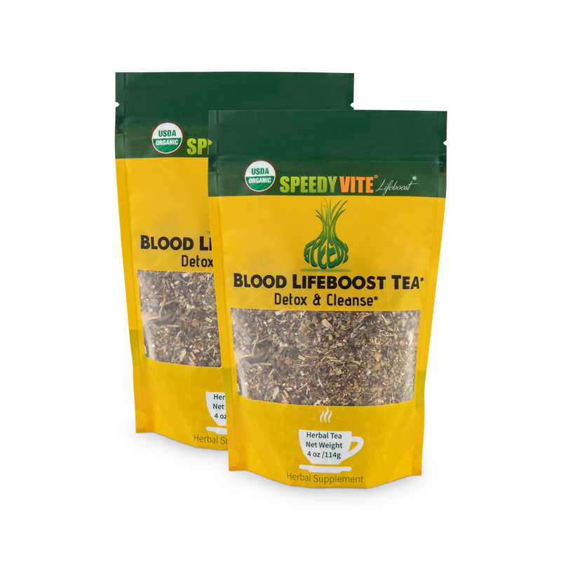 SpeedyVite® Blood LifeBoost® Tea | USDA Organic Herbal Cleansing Tea (4 oz / 8 oz / 28 Bags) | SpeedyVite® - FREE SHIPPING Tea