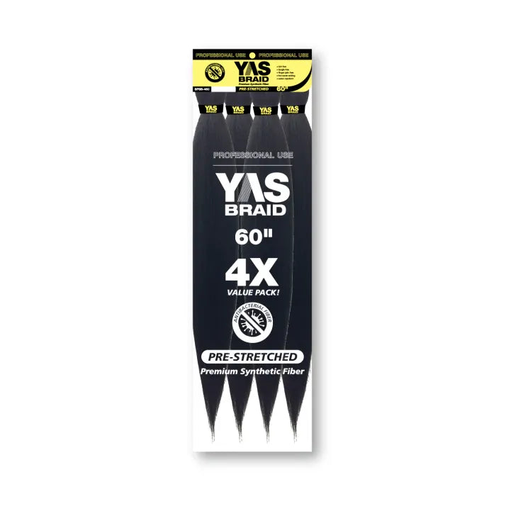 Mill's Beauty Supply Yas Braid 4X PreStretched Braiding Hair - 60" Braids