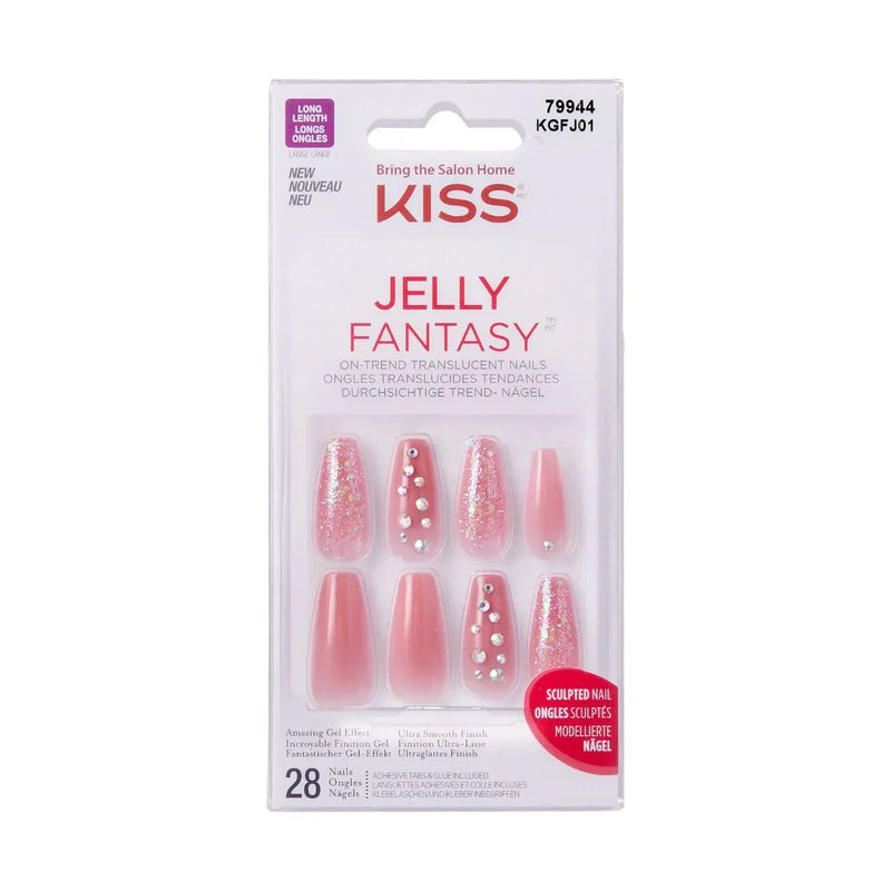 Mill's Beauty Supply Kiss 28pc PressOn Nails #KGFJ01 Nail Products