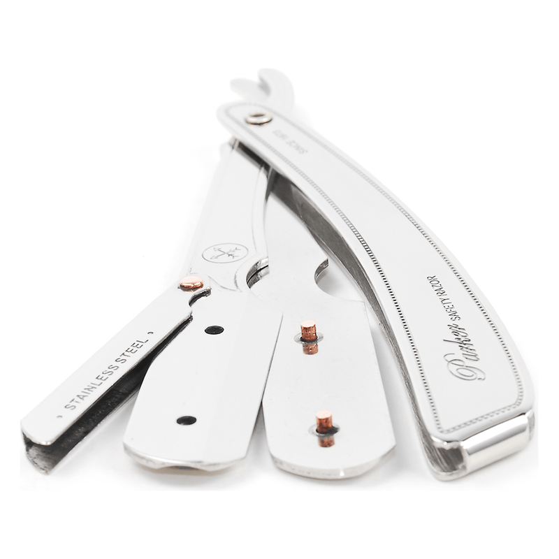 Parker Parker SRX Heavy Duty Stainless Steel Handle Clip Type Barber Straight Razor Razor