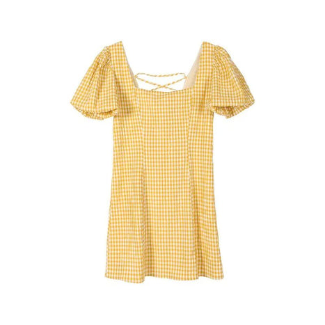 Lilou Back Strap Dress - Gingham