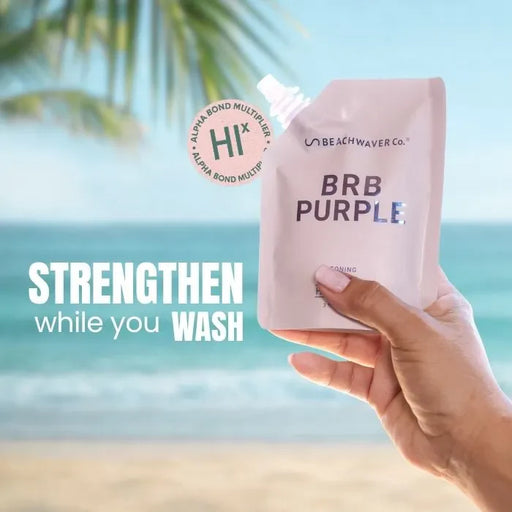 The Beachwaver Co. BRB Blonde Purple Conditioner Shampoo and Conditioner Powder Blue 3 fl oz / 88 ml