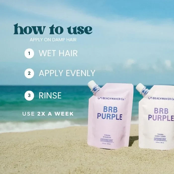 The Beachwaver Co. BRB Blonde Purple Conditioner Shampoo and Conditioner