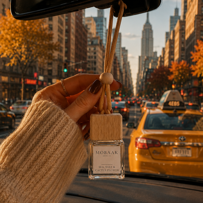 Mobaak Aromatherapy Shoppe Sea Salt & Cactus Flower Car Diffuser Car Diffuser Saddle Brown