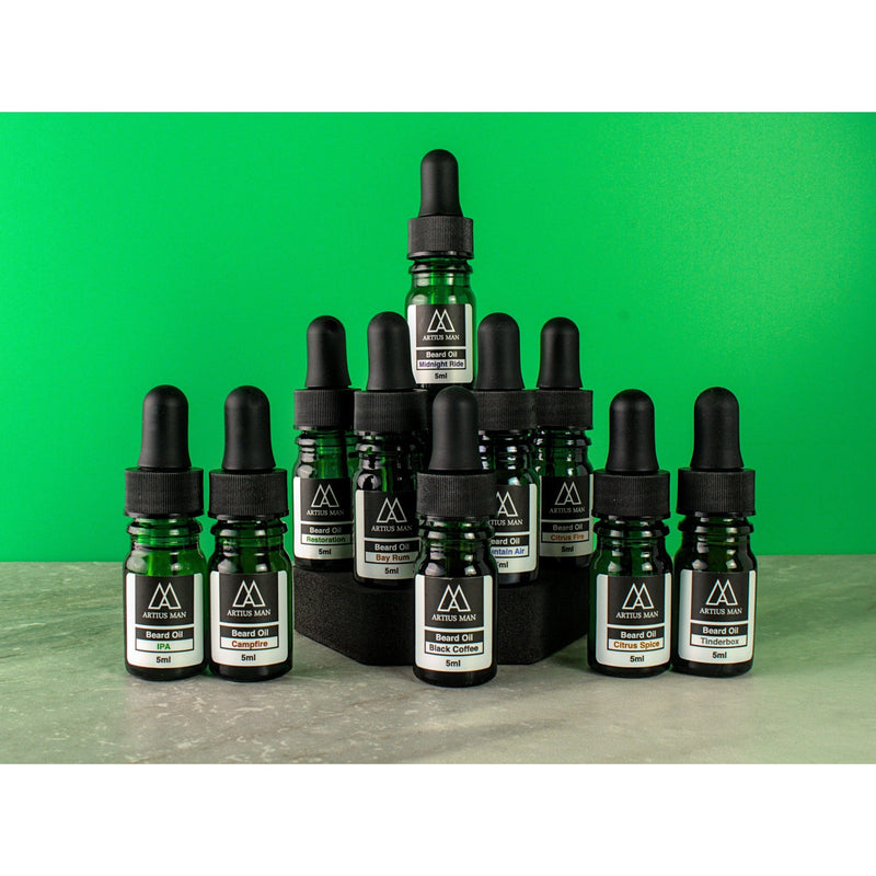 Artius Man Beard Oil Sampler 10-Pack – Build Your Own 10-Scent Beard Oil Kit Beard Oil