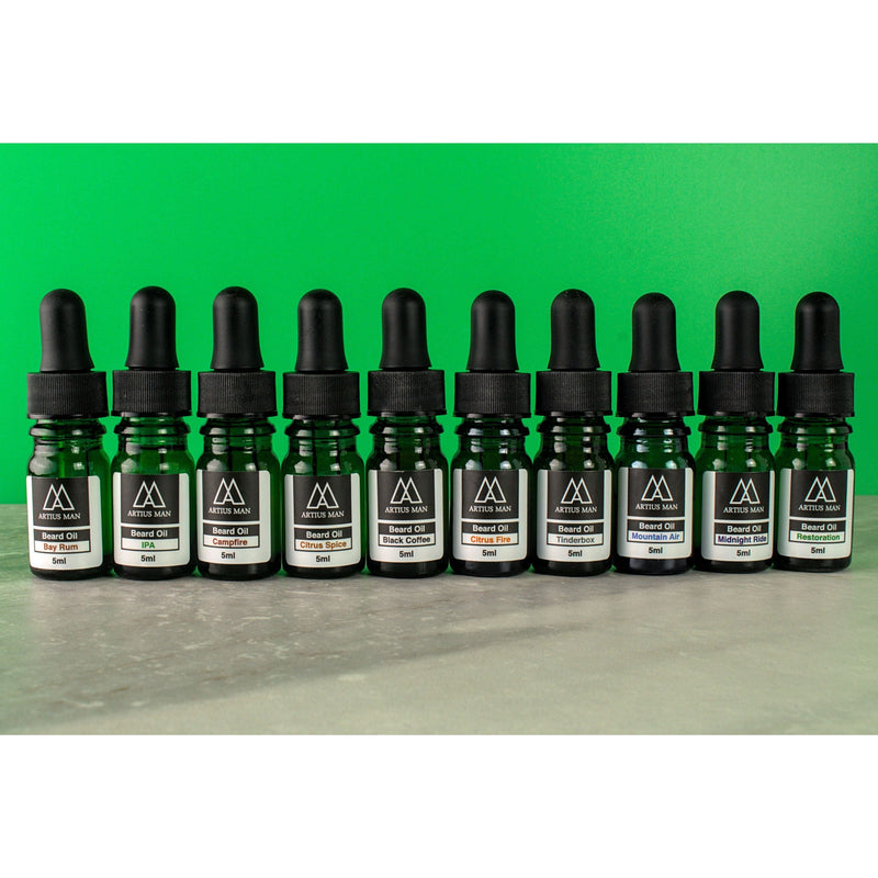 Artius Man Beard Oil Sampler 10-Pack – Build Your Own 10-Scent Beard Oil Kit Beard Oil