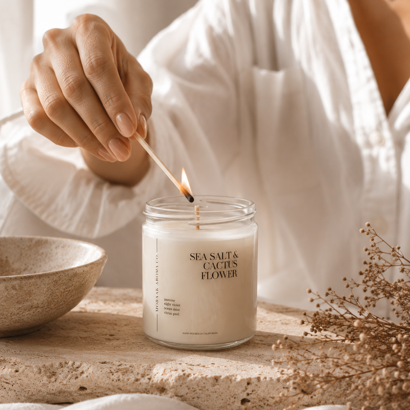 Mobaak Aromatherapy Shoppe Sea Salt & Cactus Flower Candle Candle