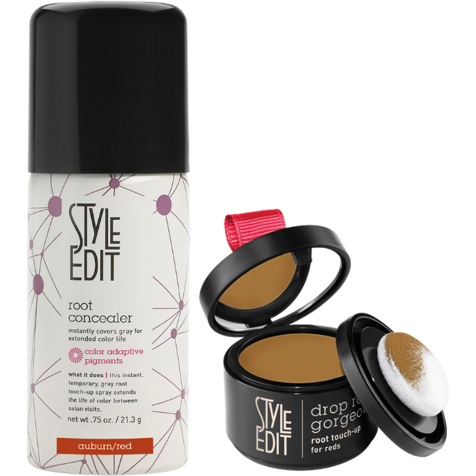 Style Edit - Red Travel Duo: Touch Up Powder And Travel Sized Concealer Spray