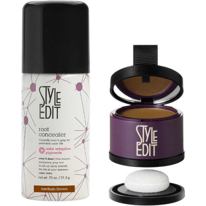 Style Edit - Brunette Travel Duo: Touch Up Powder And Travel Sized Concealer Spray