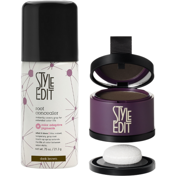 Style Edit - Brunette Travel Duo: Touch Up Powder And Travel Sized Concealer Spray