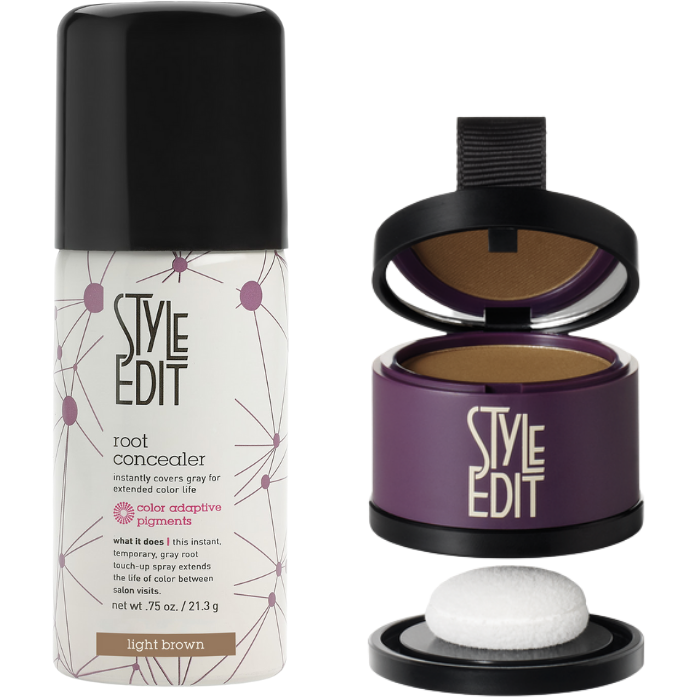 Style Edit - Brunette Travel Duo: Touch Up Powder And Travel Sized Concealer Spray