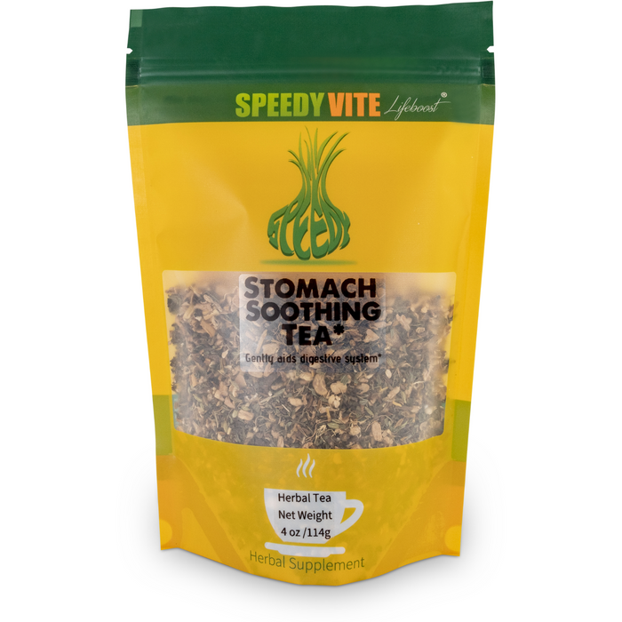 Speedyvite® Stomach Soothing Tea (4Oz Loose /28Teabags) - For Ache And Bloating* - Aids Digestion* Organic & Wildcrafted Made In Usa Free Shipping