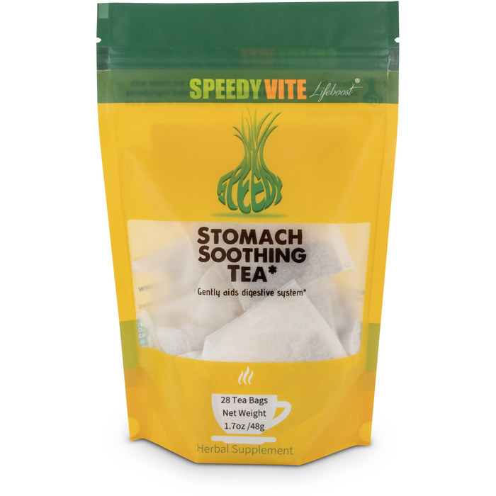 Speedyvite® Stomach Soothing Tea (4Oz Loose /28Teabags) - For Ache And Bloating* - Aids Digestion* Organic & Wildcrafted Made In Usa Free Shipping