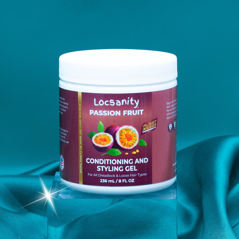 Locsanity Locsanity Passion Fruit Conditioning, Styling, Rolling, Twisting, Locking Gel - Dreadlocks, Locs, Sisterlocks, Loose Natural Hair, Braidlocs Locking & Tightening & Moisturizing
