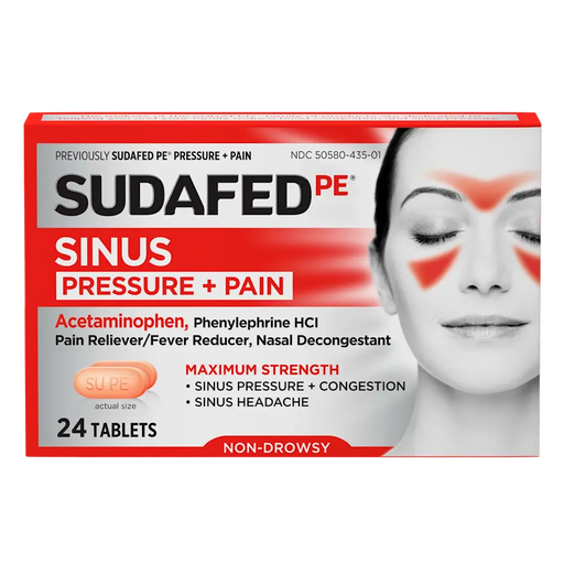 Sudafed SUDAFED PE PRESSURE/PAIN CAPLE Medicine & Drugs Light Gray