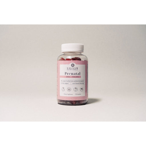 Salaam Nutritionals Halal Prenatal Vitamins - Gummy Multivitamins with Folate & DHA - 90 Count | Salaam Nutritionals