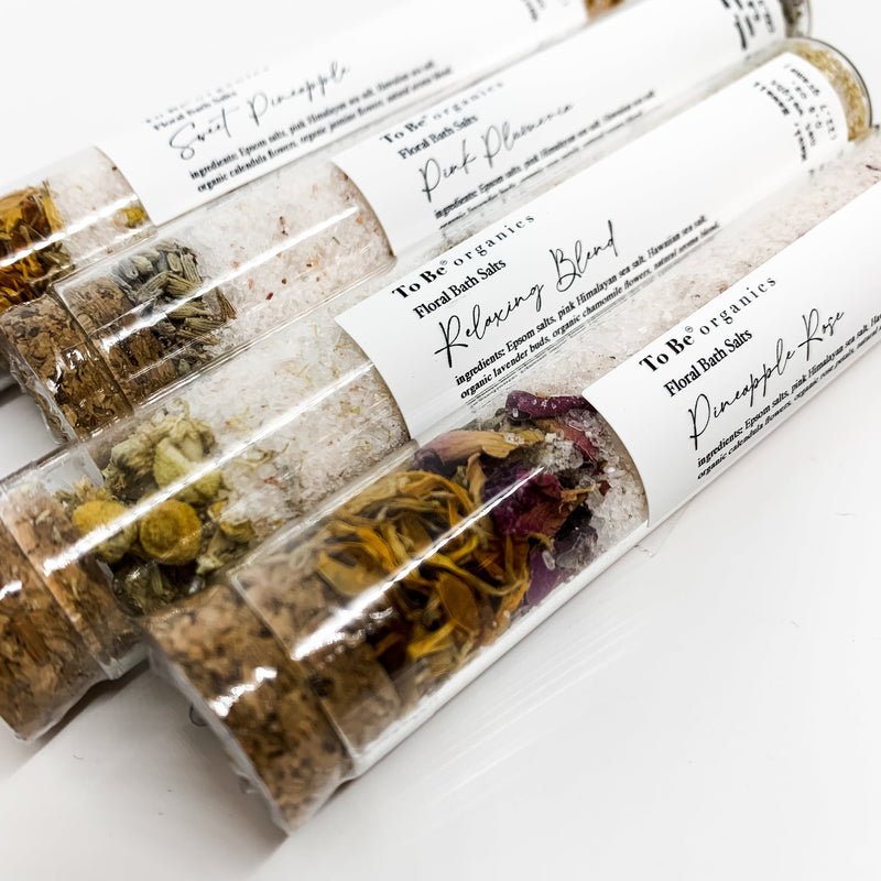 To Be Organics Floral Bath Salts Mini Test Tubes Bath & Body