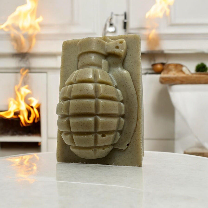kbarsoapco Salt Dog Natural Grenade Soap