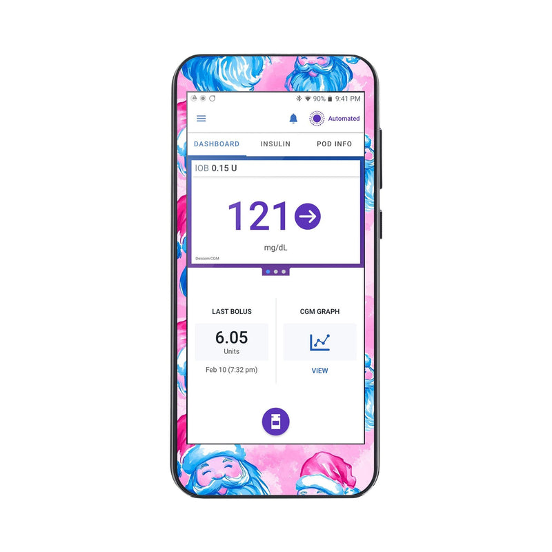 Peelz Santa Sticker for Omnipod® 5 Controller – Pump Peelz Peelz/Stickers