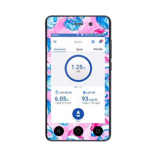 Peelz Santa Sticker for Omnipod DASH® PDM – Pump Peelz Peelz/Stickers