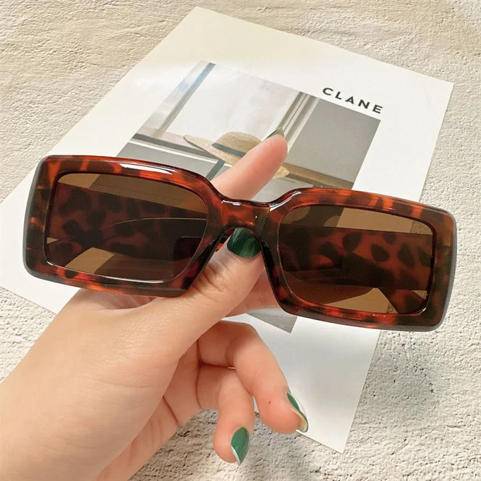 Women Small Rectangle Outdoor Travel Sunglasses