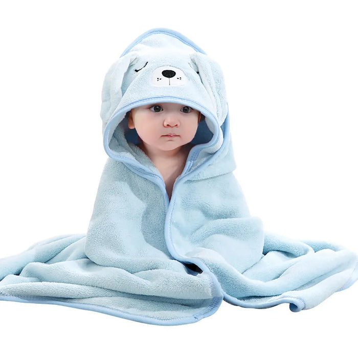 Thick Cotton Cartoon Hooded Bath Towel for Kids