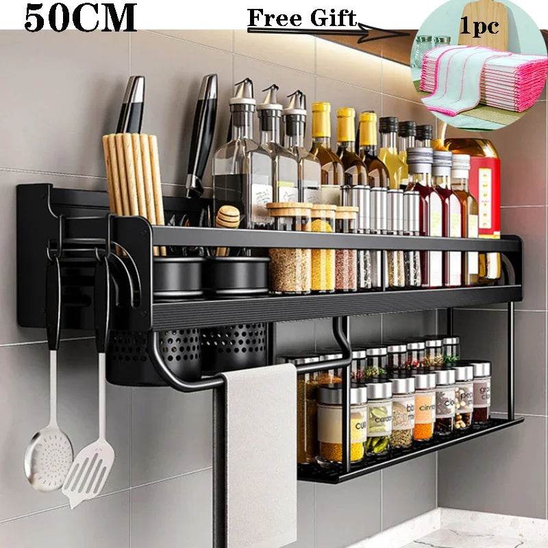 SmartPursue™ Wall-Mounted Kitchen Spice Rack Organizer spice organizer