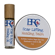 By Robin Creations Scar Fading Balm & Acne Healing Oil Set for Face & Body Skin Care