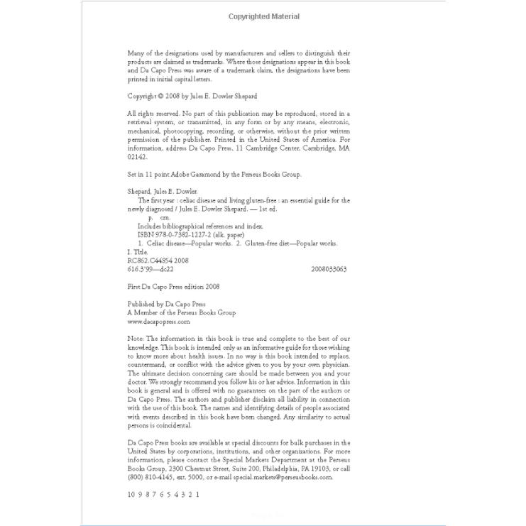 gfJules The First Year: Celiac Disease and Living Gluten Free (Print Version)