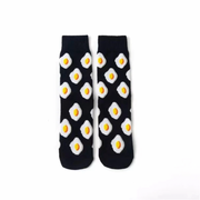Medusa's Makeup Black Fried Egg Socks