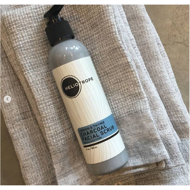 Heliotrope San Francisco Lemon & Thyme Charcoal Face Scrub Facial Cleanser