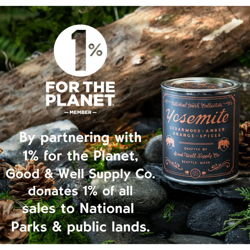 Good & Well Supply Co Denali National Park Candle Candles Black Half Pint / 8oz / Cotton Wick,Pint / 14oz / Cotton Wick