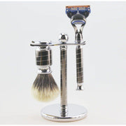 Frank Shaving Frank Shaving 3-Piece Pure Badger Shaving Set (Gun Metal) Shaving Set
