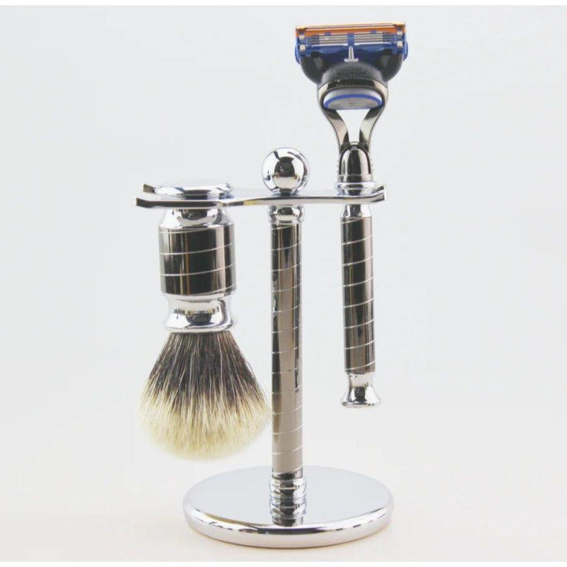 Frank Shaving Frank Shaving 3-Piece Pure Badger Shaving Set (Gun Metal) Shaving Set