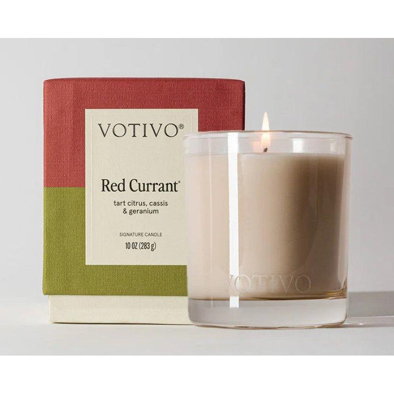 Votivo Votivo Red Currant Tart Citrus, Cassis & Geranium Signature Candle 10oz Signature Candle