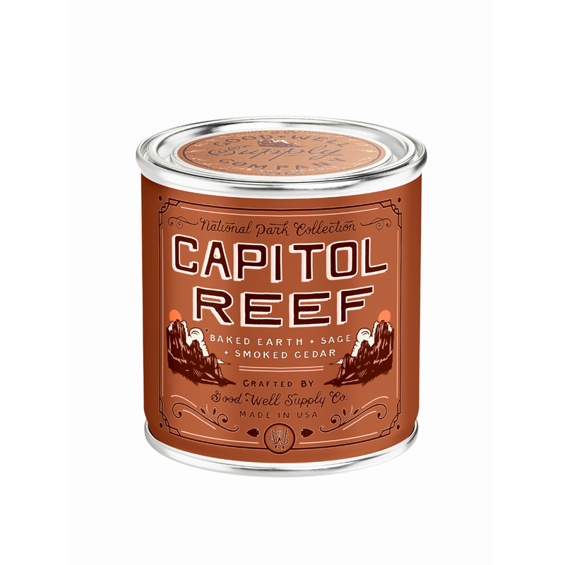 Good & Well Supply Co Capitol Reef National Park Candle Candles Sienna Half Pint / 8oz / Cotton Wick,Half Pint / 8oz / Wood Wick,Pint / 14oz / Cotton Wick,Pint / 14oz / Wood Wick