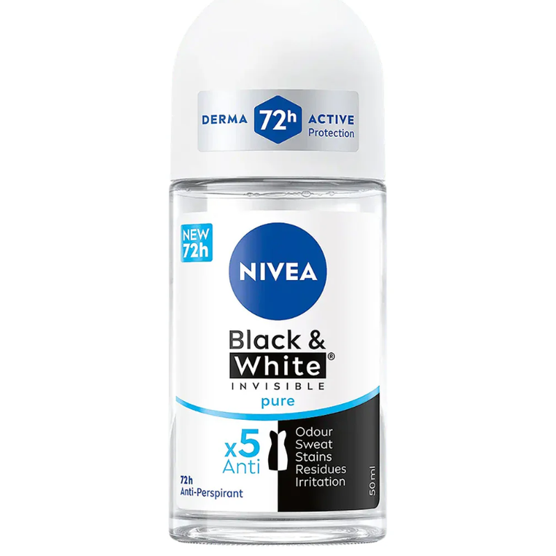 Nivea Nivea Black & White Invisible pure Antiperspirant 72 H, 50ml Deodorant