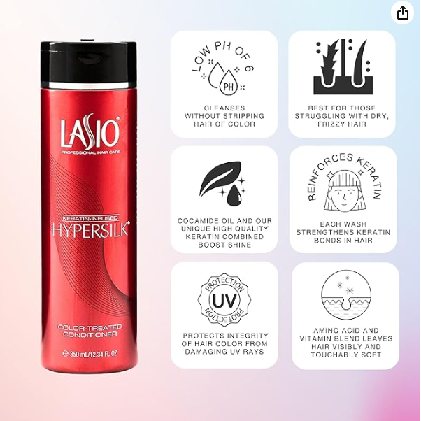 Lasio Lasio Keratin-Infused Hypersilk Color Treated Conditioner 12.34 Oz Conditioner