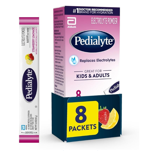 Pedialyte PEDIALYTE ELCTRLT SBRY LMNDE P 8 x 68GR Sports & Energy Drinks White Smoke