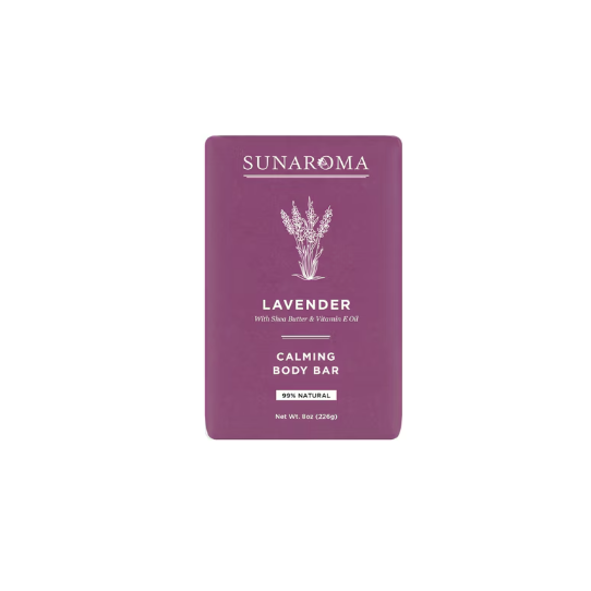Sunaroma Sunaroma Lavender With Shea Butter & Vitamin E Oil Soap Bar 8 Oz Bath & Body