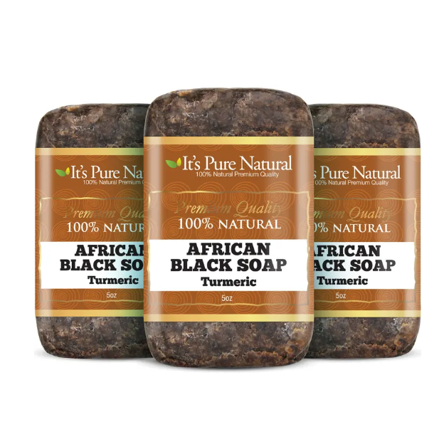 It's Pure Natural It's Pure Natural African Black Soap Turmeric 5 Oz Health & Beauty