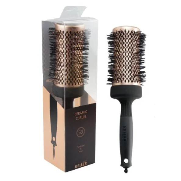 Keller Haarbürsten Keller Copper-Line 53mm Tourmalin & Ionic 53mm Ceramic Curler Hairbrush