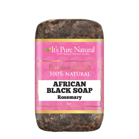 Pasteur Pharmacy It’s Pure Natural African Black Soap Bars with Rosemary 5oz White Smoke
