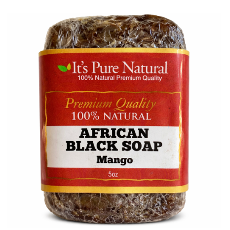 Pasteur Pharmacy It’s Pure Natural African Black Soap Bars with Mango 5oz Firebrick