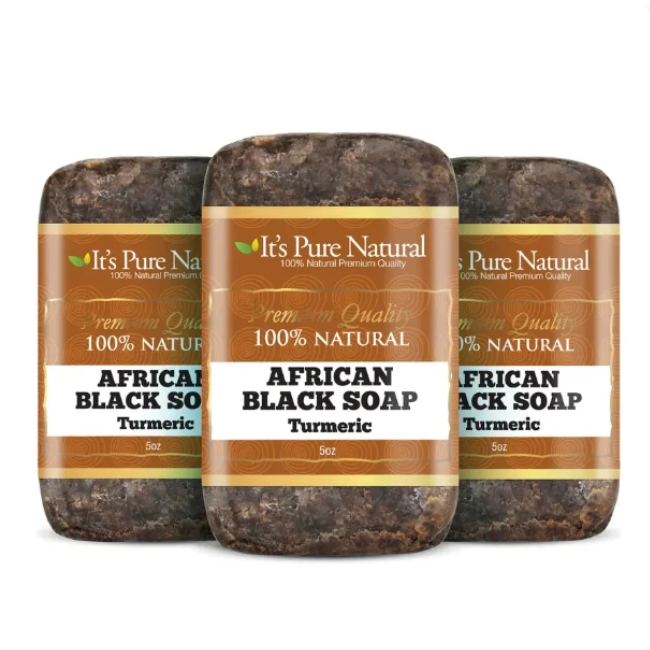 Pasteur Pharmacy Its Pure Natural African Black Soap With Tumeric 5oz White Smoke