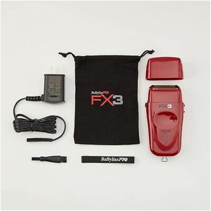 Babylisspro Fx3 Red Double Foil Cordless Professional High Speed Shaver Fxx3S