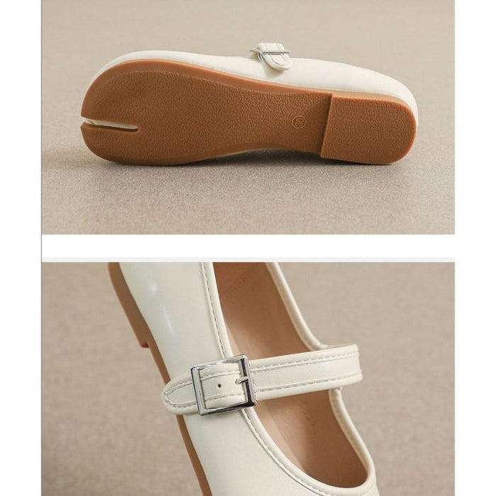 Split Toe Flat Mary Jane Tabi Shoes