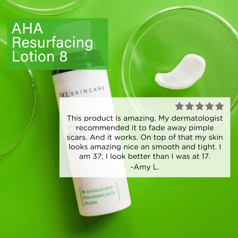 DCL Skincare AHA Resurfacing Lotion 8 Bottle
